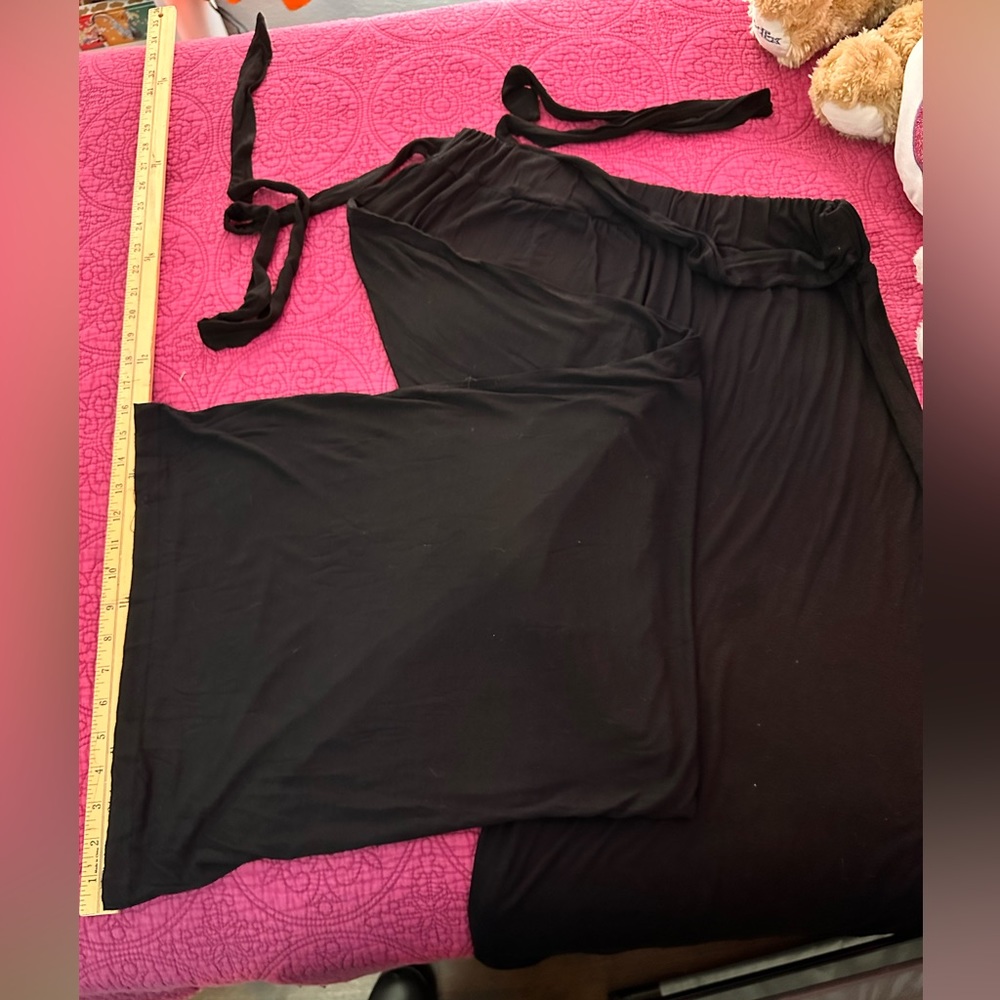 Black elephant leg pant